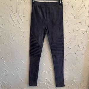 Venti6 Italy Grey Faux Suede Leggings Small